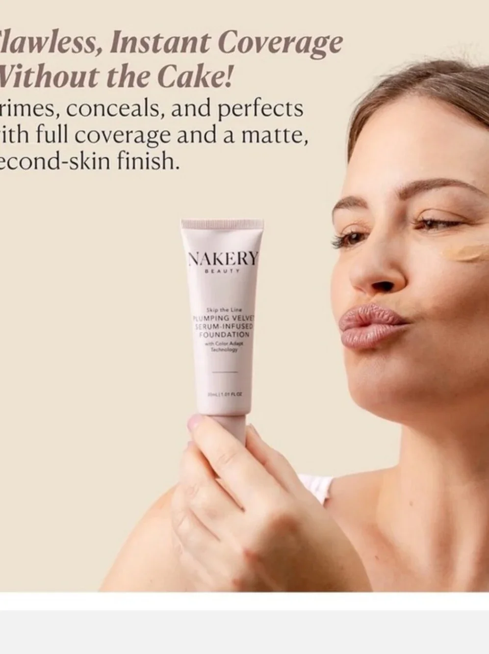 Nakery Medium Deep Plumping Velvet Serum-Infused Foundation